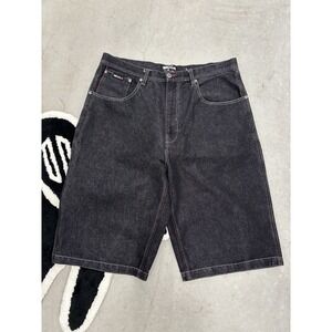 Mecca USA Denim Carpenter Shorts Dark Grey Indigo Utility Hammer Loop Mens 36